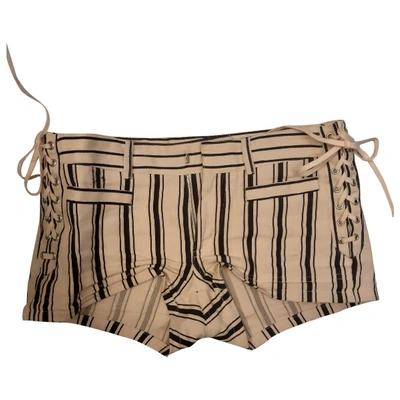 Pre-owned Vanessa Bruno Beige Cotton - Elasthane Shorts