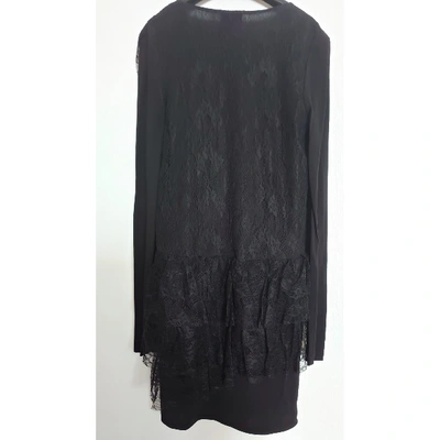 Pre-owned American Retro Lace Mini Dress In Black