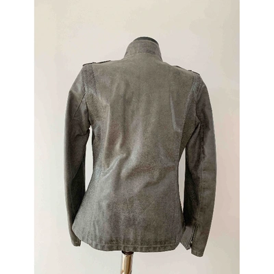 Pre-owned Belstaff Grey Leather Leather Jacket