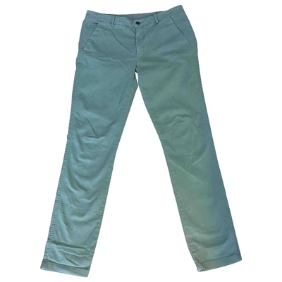 Pre-owned 7 For All Mankind Chino Pants In Green
