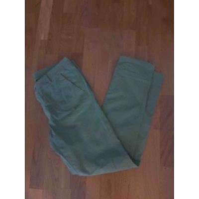 Pre-owned 7 For All Mankind Chino Pants In Green