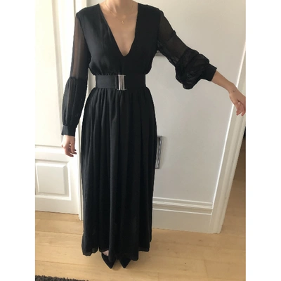 Pre-owned Pierre Balmain Black Silk Dress