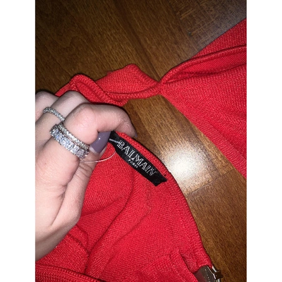 Pre-owned Balmain Red Jumpsuit