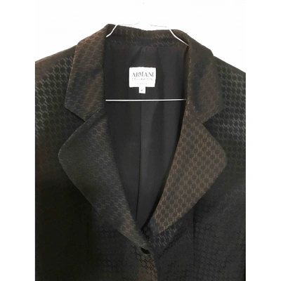Pre-owned Armani Collezioni Black Synthetic Jacket