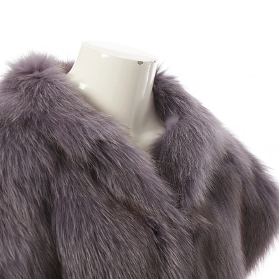 Pre-owned Gucci Purple Fox Jacket