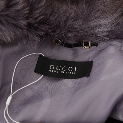Pre-owned Gucci Purple Fox Jacket