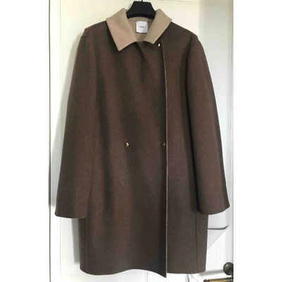 Pre-owned Agnona Cashmere Coat In Brown