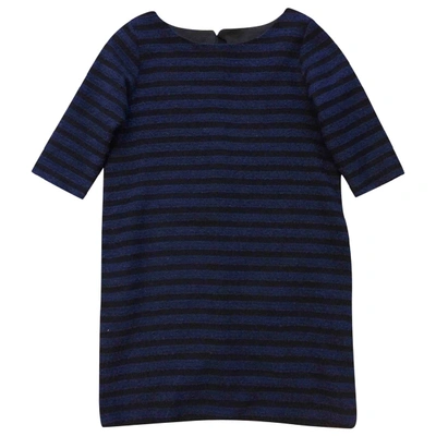 Pre-owned Samuji Wool Mini Dress In Navy