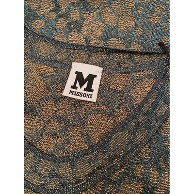 Pre-owned M Missoni Mini Dress In Gold