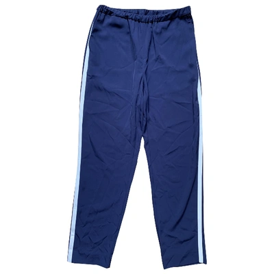 Pre-owned Closed Blue Silk Trousers