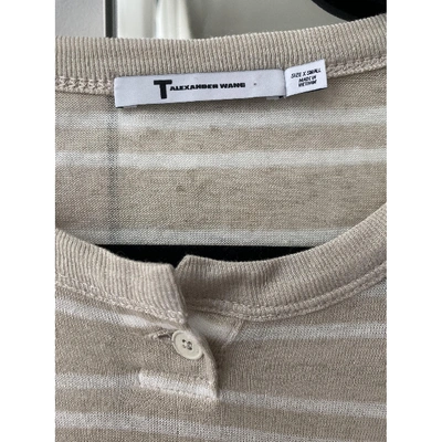 Pre-owned Alexander Wang T Linen T-shirt In Beige