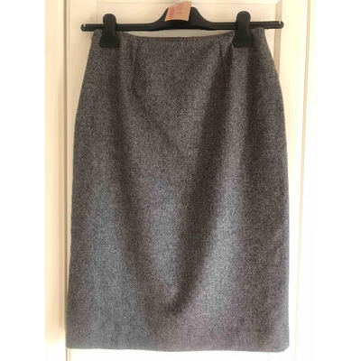 Pre-owned Dolce & Gabbana Wool Skirt Suit In Grey