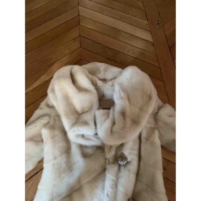 Pre-owned Fendi Ecru Mink Coat