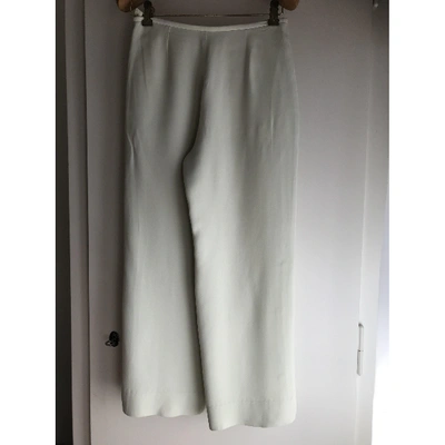 Pre-owned Armani Collezioni Silk Trousers