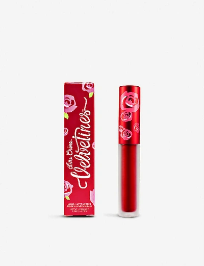 Shop Lime Crime Metallic Velvetines Matte Lipstick 2.6ml In Red Hot