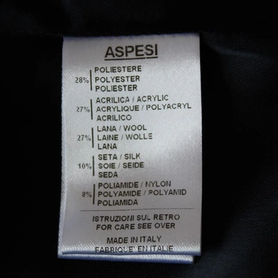 Pre-owned Aspesi Leather Trench Coat In Blue