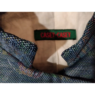 Pre-owned Casey Casey Silk Short Vest In Blue