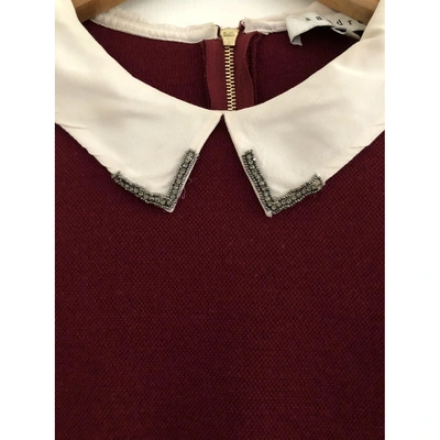 Pre-owned Sandro Burgundy Wool Knitwear