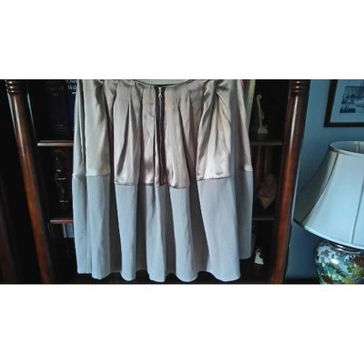 Pre-owned Marni Silk Mid-length Skirt In Beige