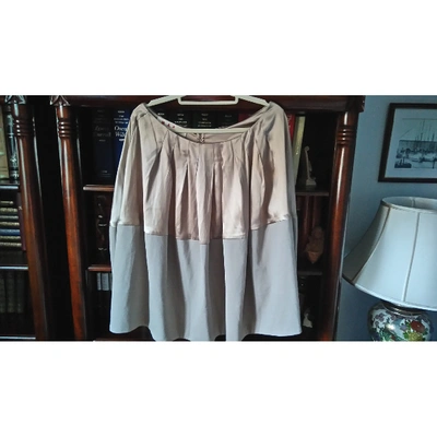 Pre-owned Marni Silk Mid-length Skirt In Beige