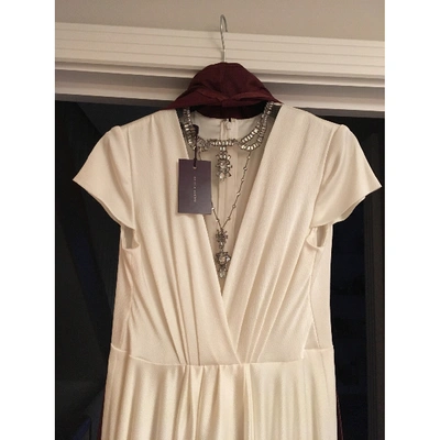 Pre-owned Talbot Runhof Beige Dress