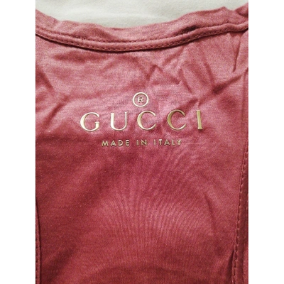 Pre-owned Gucci Pink Cotton  Top