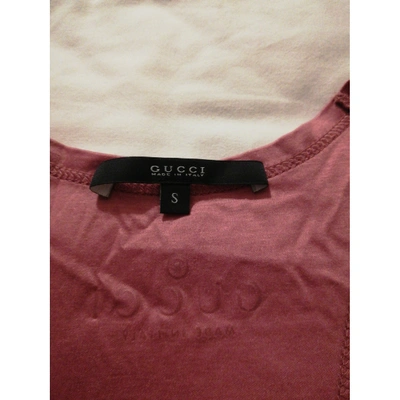 Pre-owned Gucci Pink Cotton  Top
