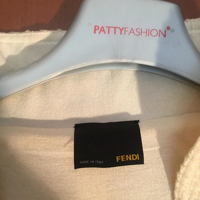 Pre-owned Fendi Wool Jacket In White