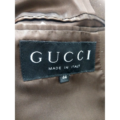 Pre-owned Gucci Coat In Khaki