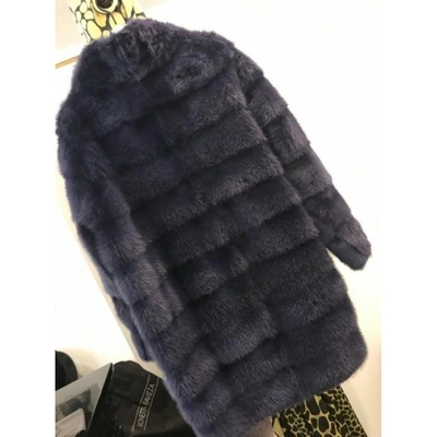 Pre-owned Simonetta Ravizza Purple Mink Coat