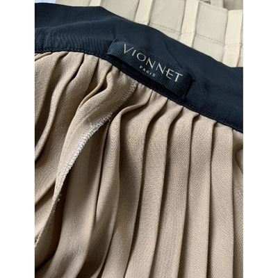 Pre-owned Vionnet Maxi Skirt In Beige