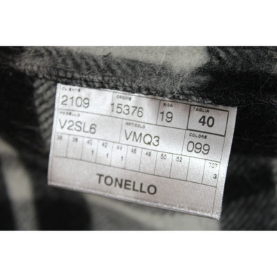 Pre-owned Tonello Wool Mini Skirt In Black