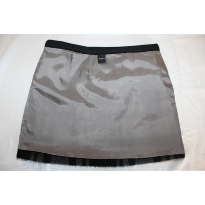 Pre-owned Tonello Wool Mini Skirt In Black