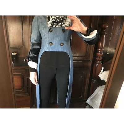 Pre-owned Miu Miu Blue Denim - Jeans Coat