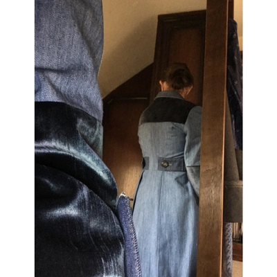 Pre-owned Miu Miu Blue Denim - Jeans Coat