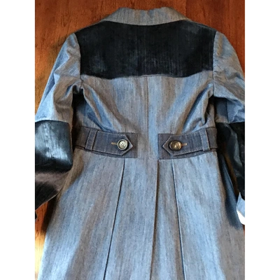 Pre-owned Miu Miu Blue Denim - Jeans Coat