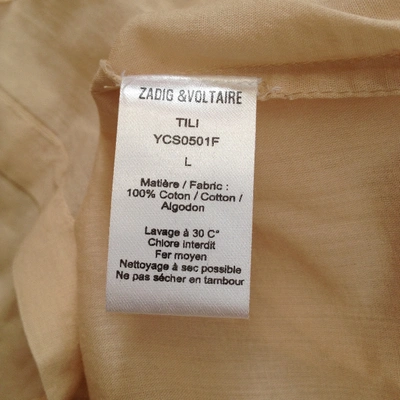 Pre-owned Zadig & Voltaire Shirt In Beige