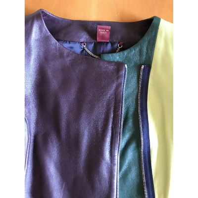 Pre-owned Dondup Leather Short Vest In Multicolour