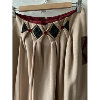 Pre-owned Antonio Marras Wool Mid-length Skirt In Beige