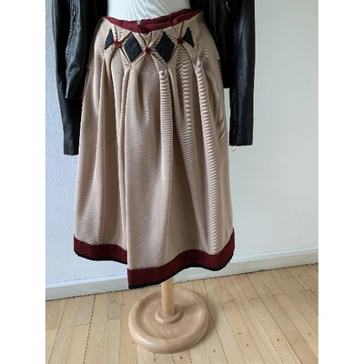 Pre-owned Antonio Marras Wool Mid-length Skirt In Beige