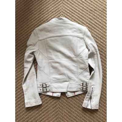 Pre-owned Schott White Leather Jacket