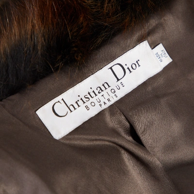 Pre-owned Dior Brown Fox Coat