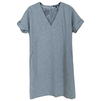 Pre-owned Tommy Hilfiger Wool Mini Dress In Grey