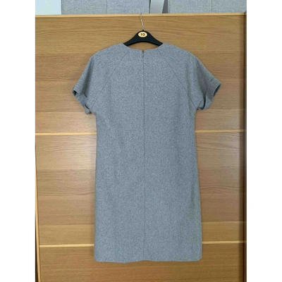 Pre-owned Tommy Hilfiger Wool Mini Dress In Grey