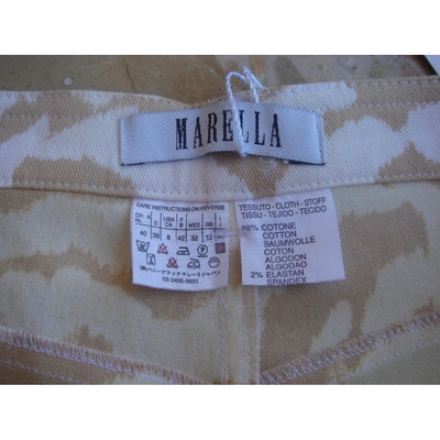 Pre-owned Marella Straight Jeans In Camel
