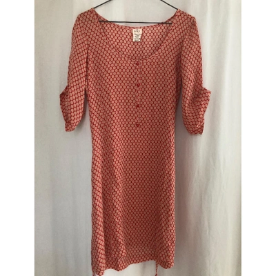 Pre-owned Hartford Silk Dress In Red