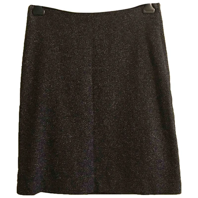 Pre-owned Hugo Boss Wool Mid-length Skirt In Brown