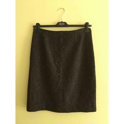 Pre-owned Hugo Boss Wool Mid-length Skirt In Brown