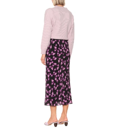 Shop Dorothee Schumacher Radiant Printed Silk-blend Skirt In Black