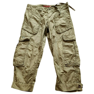 Pre-owned Tommy Hilfiger Khaki Cotton Trousers